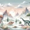 Reino Dino Montañas Mágicas - Fotomural Paisaje Épico - Imagen 2