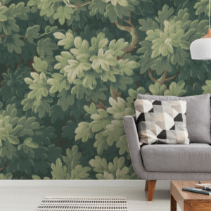 Hojas Textura Verde Bosque - Diseño Natural Vintage