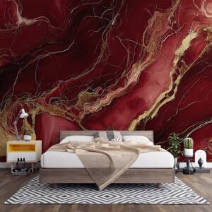 Piedra Roja Intensa con Oro