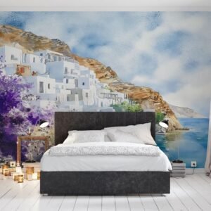 Acuarela Costa con Flores