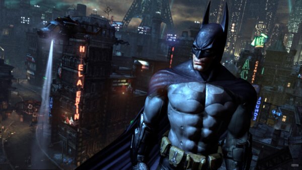 Batman vigilando Gotham desde las sombras