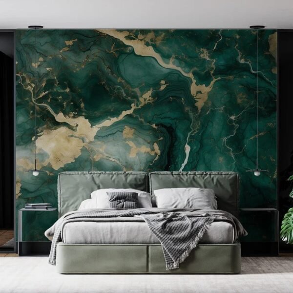 Piedra Verde Esmeralda con Oro