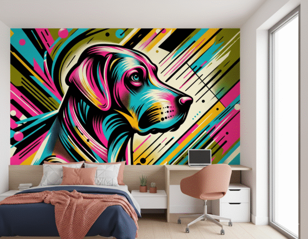 Perro Pop Art Neón