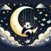 Panda Soñando en la Luna Dorada - Imagen 2