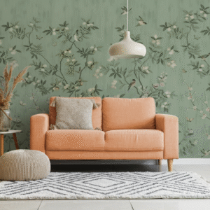 Jardín Sage - Aves entre Flores Verdes