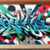 Graffiti Tag Azul Explosivo - Imagen 2