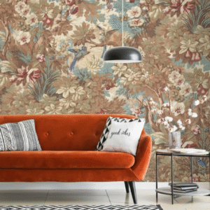 Jardín Vintage con Aves Tropicales