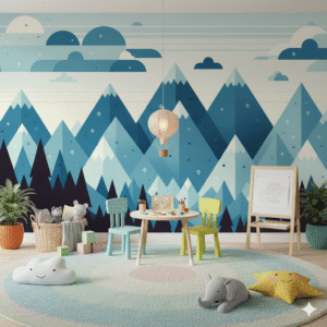 Cordillera Geométrica Minimalista - Fotomural Montañas Abstractas