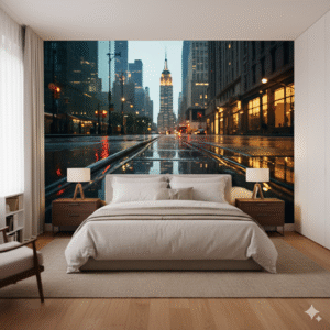 Nueva York - Calle Lluviosa al Atardecer