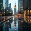 Nueva York - Calle Lluviosa al Atardecer - Imagen 2