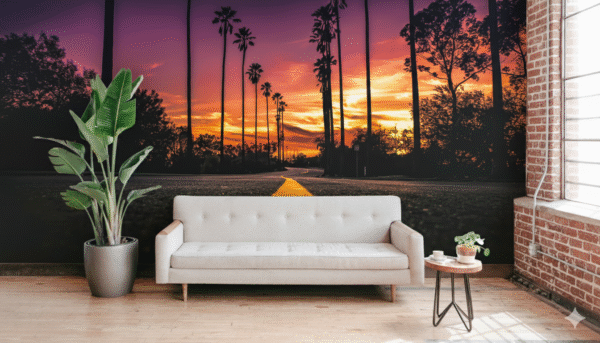 California - Atardecer con Palmeras